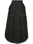 G.v.g.v. Flared Midi Skirt - Black
