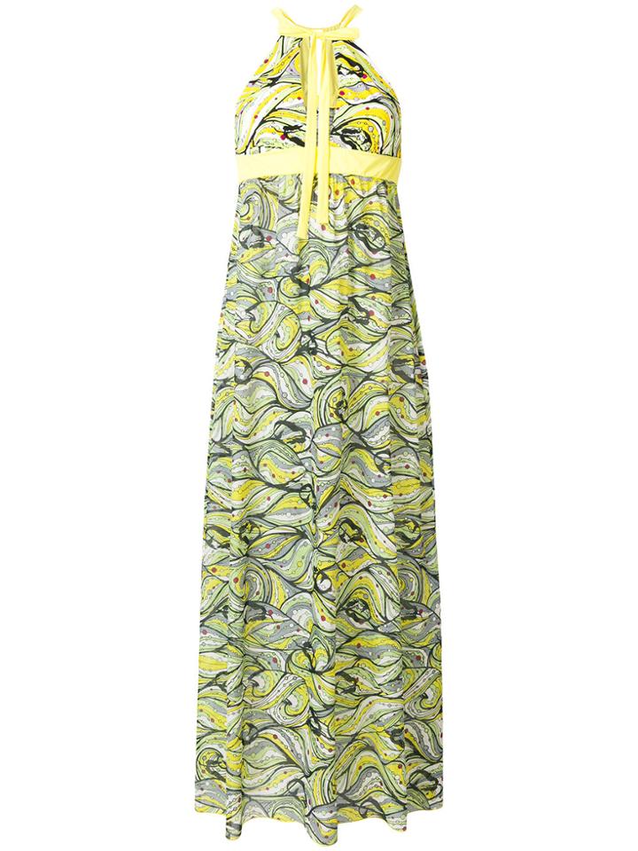 M Missoni Floral Flared Maxi Dress - Yellow & Orange