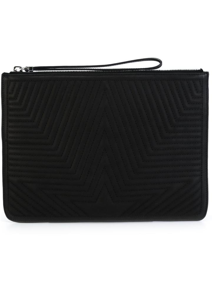 Golden Goose Deluxe Brand Star Embossed Clutch, Women's, Black
