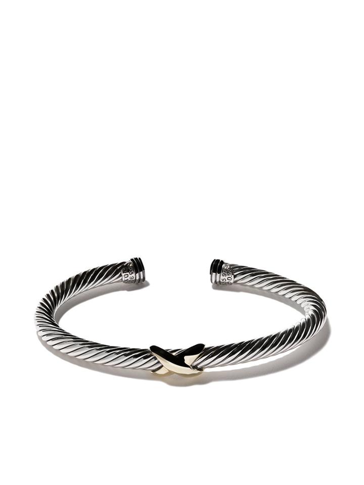 David Yurman 14kt Yellow Gold X Silver Cuff Bracelet - Metallic