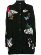 Valentino Butterfly Patches Cardigan - Black