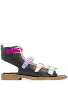 Paula Cademartori Multicoloured Buckle Strap Sandals - Pink