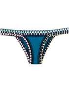 Kiini - Flor Brief Bikini Bottom - Women - Cotton/nylon/polyester/spandex/elastane - S, Blue, Cotton/nylon/polyester/spandex/elastane