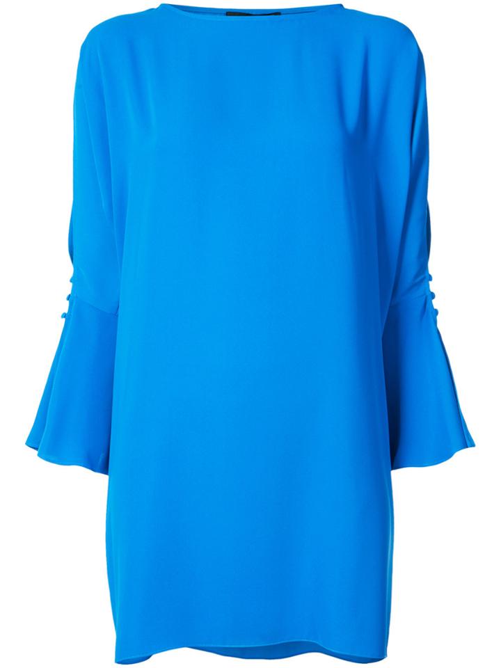 Jay Godfrey Vachon Slit Sleeve Dress - Blue