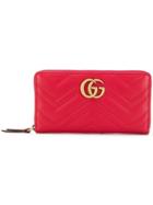 Gucci Gg Marmont Wallet - Red