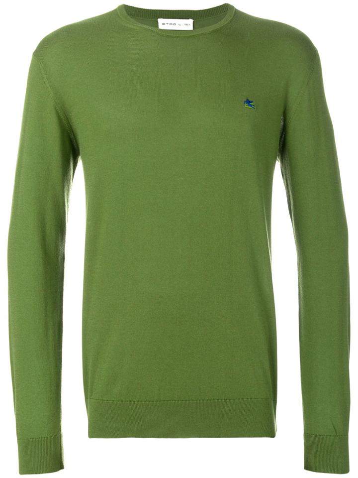 Etro Long Sleeve Knitted Sweater - Green