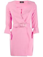 Elisabetta Franchi Belted Fitted Mini Dress - Pink