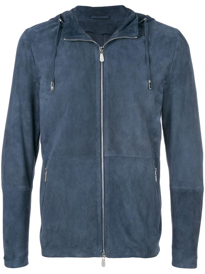 Eleventy Zipped Fitted Jacket - Blue