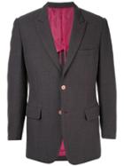 Comme Des Garçons Pre-owned Contrasting Stitch Blazer - Grey