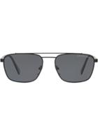 Prada Eyewear Tinted Aviator Sunglasses - Black