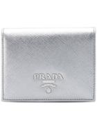 Prada Metallic Mini Flap Wallet