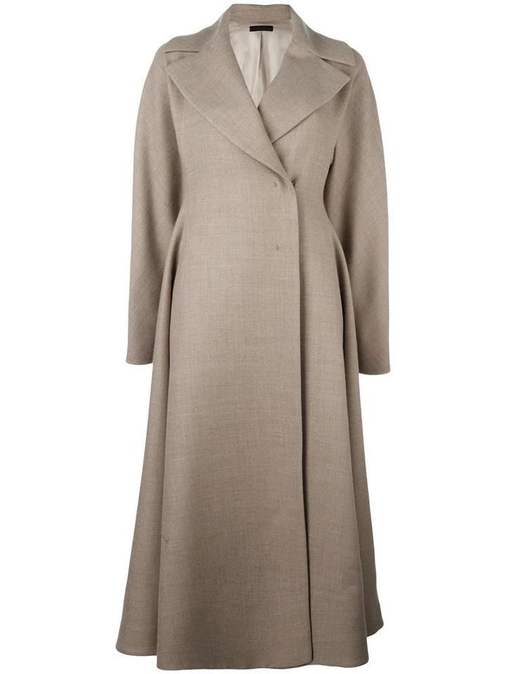 The Row 'laug' Coat, Women's, Size: 2, Nude/neutrals, Wool/acrylic/cupro