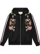 Gucci - Embroidered Jersey Sweatshirt - Women - Cotton/polyester - S, Black, Cotton/polyester