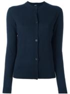 Jil Sander Navy Button Down Cardigan, Women's, Size: Large, Blue, Wool