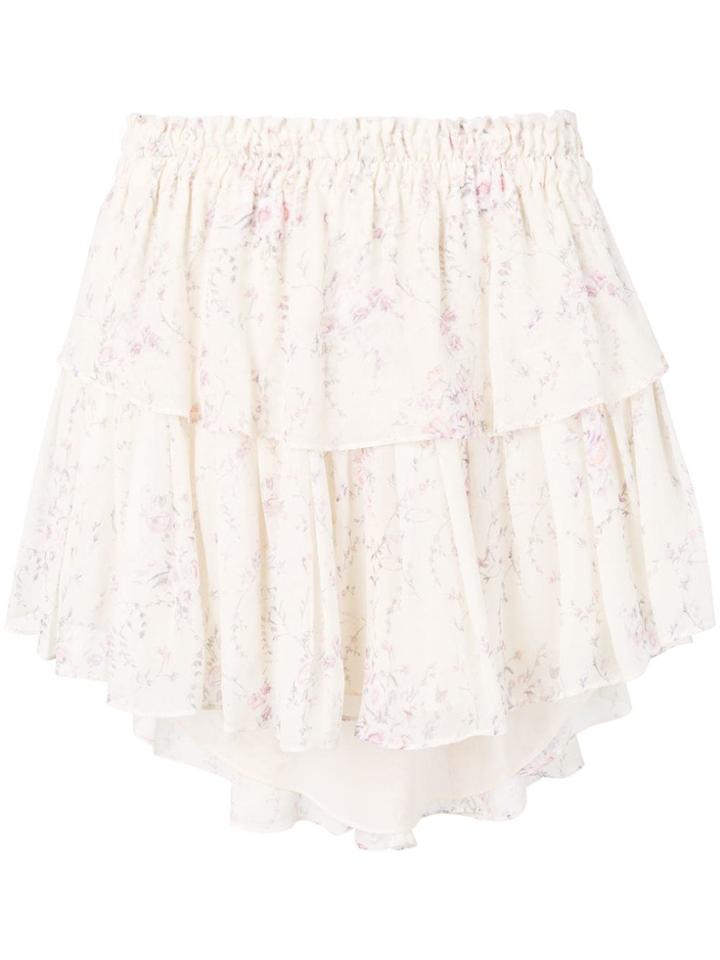 Love Shack Fancy Ruffled Mini Skirt - White