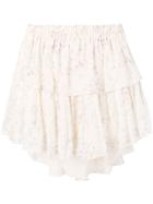 Love Shack Fancy Ruffled Mini Skirt - White