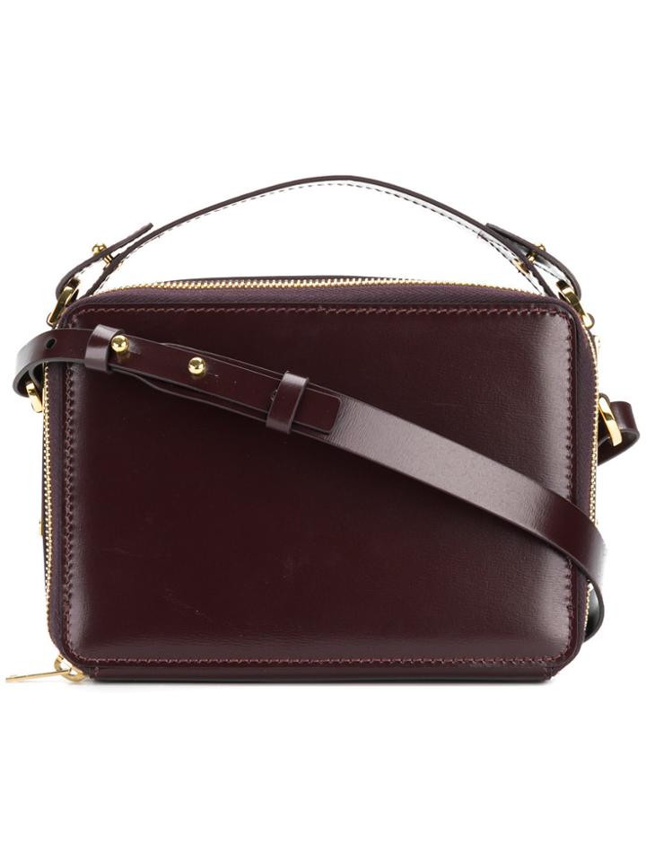 Sophie Hulme Mini Trunk Shoulder Bag - Red