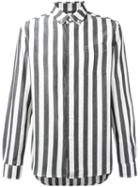 Saturdays Nyc Striped Shirt, Men's, Size: Large, White, Cotton/linen/flax