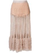 Amen Layered Frills Skirt - Pink