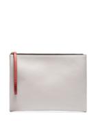 Marni Mustard And White Leather Pouch - Brown