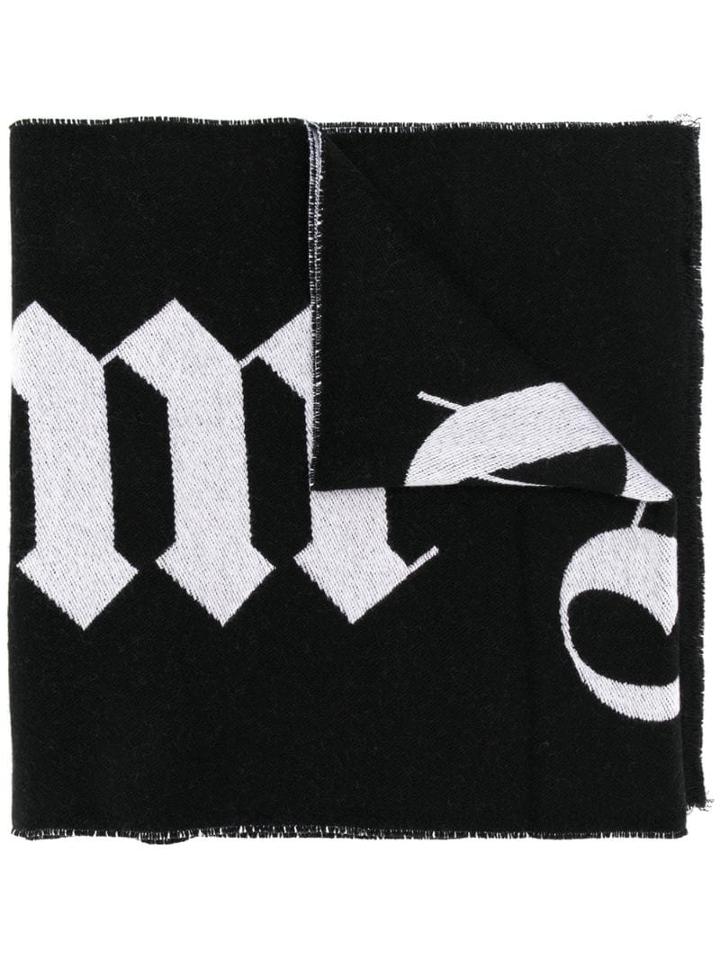 Palm Angels Palm Angels Pmma007f195720191001 Black White Wool Or Fine
