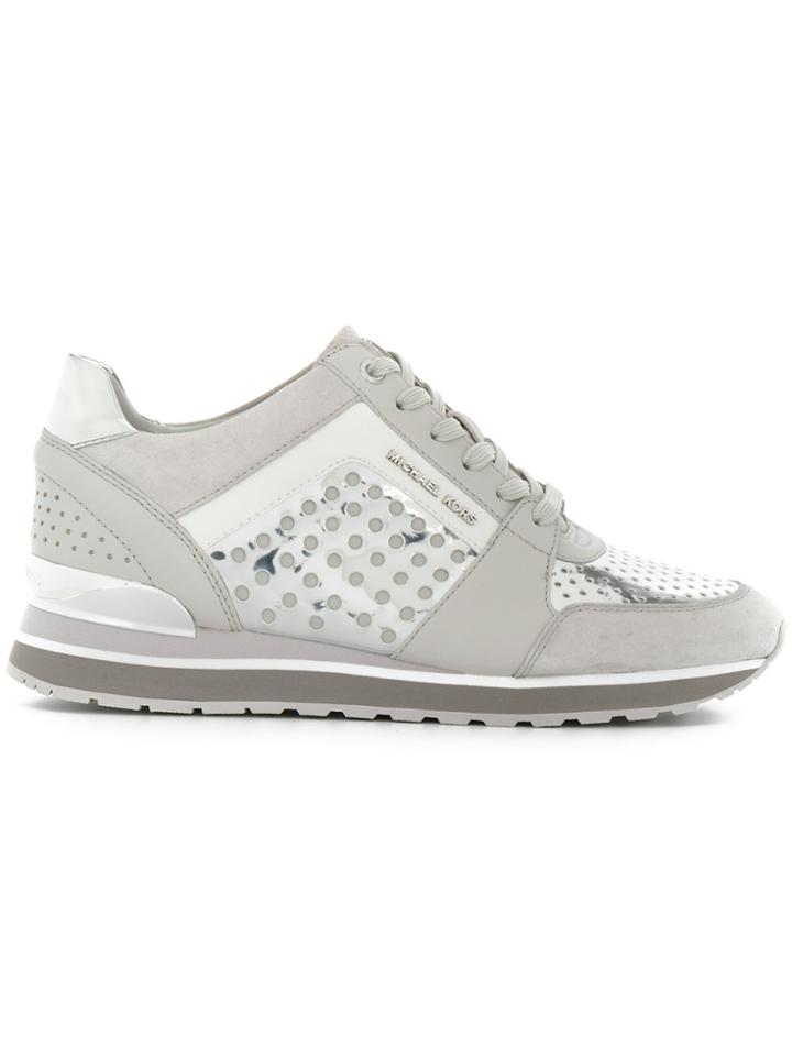 Michael Michael Kors Eyelet Detail Sneakers - Grey