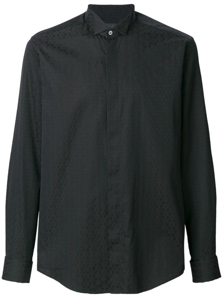 Pal Zileri Jacquard Pattern Shirt - Pink & Purple