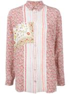 No21 Printed Silk Blouse, Women's, Size: 48, Pink/purple, Silk