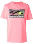 Alexander Wang Mind Detergent Patch T-shirt, Women's, Size: Medium, Pink/purple, Cotton/polyester