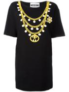 Moschino Chain Print T-shirt Dress - Black