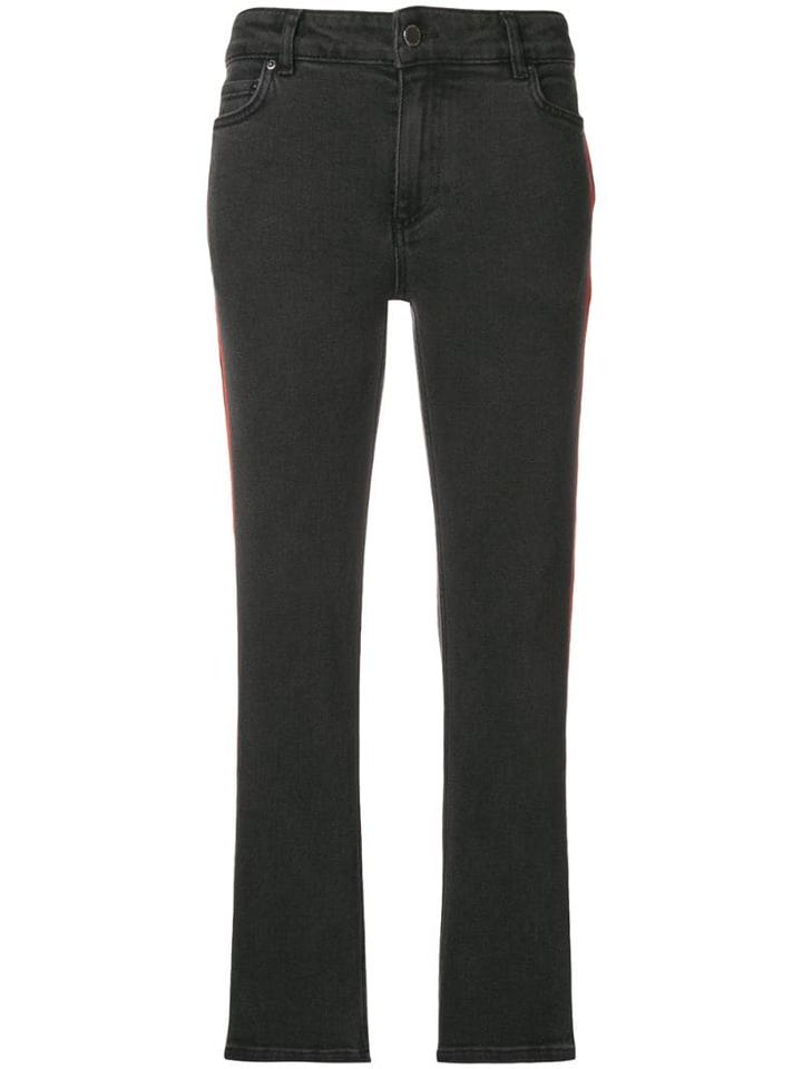 Victoria Victoria Beckham Stripe Detail Corduroy Trousers - Grey