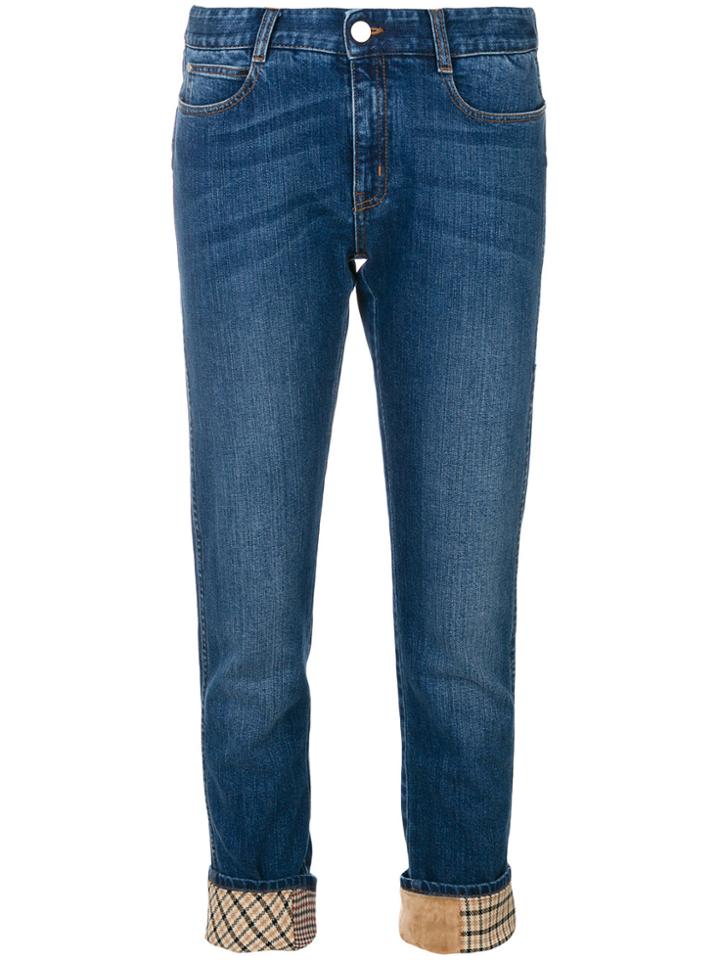 Stella Mccartney Retro Checked Straight Jeans - Blue