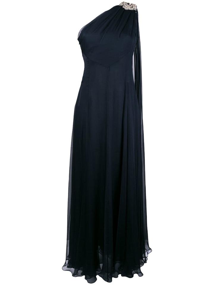 Alexander Mcqueen One-shoulder Gown - Blue