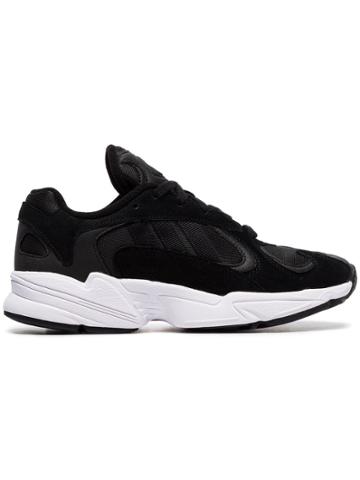 Adidas Black Yung 1 Easy Doubles Suede And Canvas Sneakers