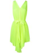 Circus Hotel Short Pleated Dress - Yellow