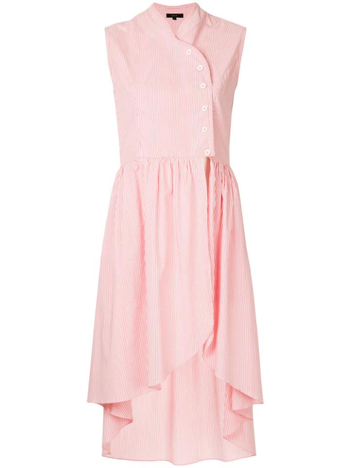 Kage Asymmetric Shirt Dress - Red