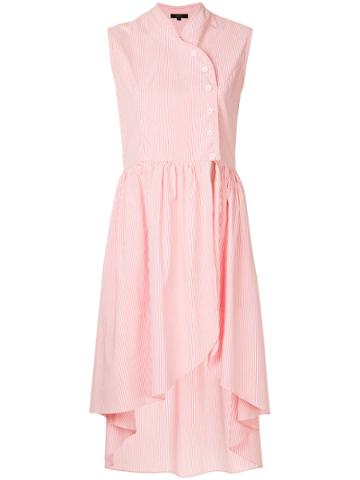 Kage Asymmetric Shirt Dress - Red