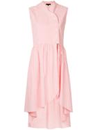Kage Asymmetric Shirt Dress - Red
