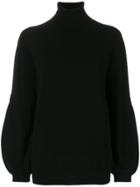 Tom Ford Turtleneck With Puff Sleeves - Black