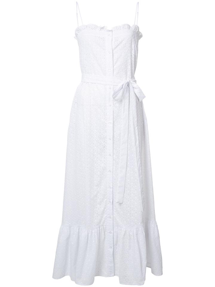 Lisa Marie Fernandez Button Up Printed Dress - White