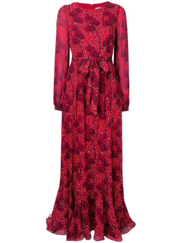 Borgo De Nor Dianora Leopard Print Dress - Red