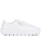 Puma Platform Trace Ostrich Sneakers - White