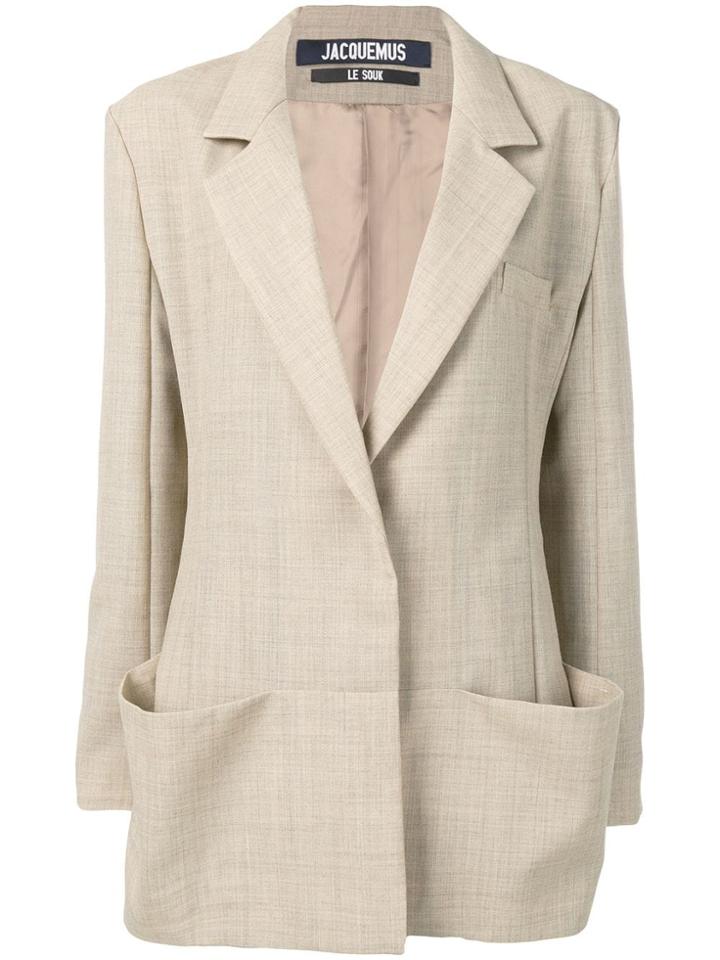 Jacquemus Pocket Detail Blazer - Neutrals