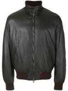 Stewart Padded Bomber Jacket - Brown