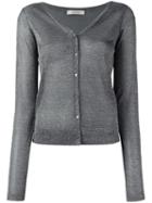 Dorothee Schumacher High Shine Cardigan, Women's, Size: 3, Grey, Polyester/viscose/metallic Fibre