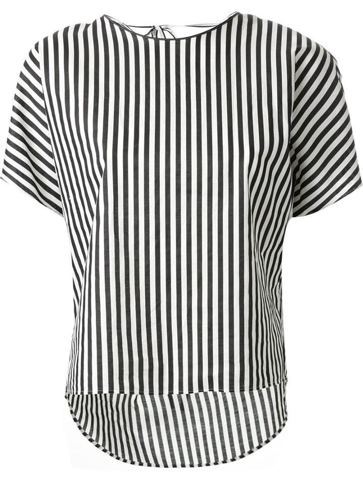 Mihara Yasuhiro Draped Back Striped Top