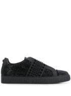 Philipp Plein Crystal Embellished Sneakers - Black