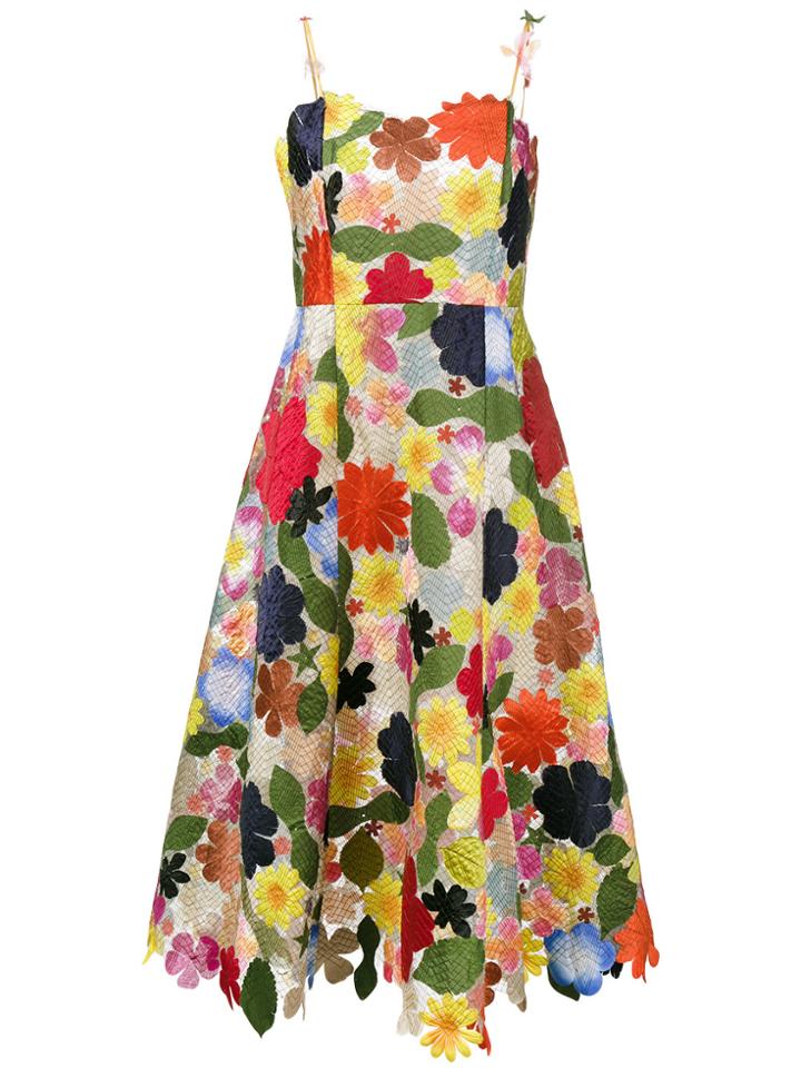 Rosie Assoulin Hodges Podges Floral Silk Blend Midi Dress -
