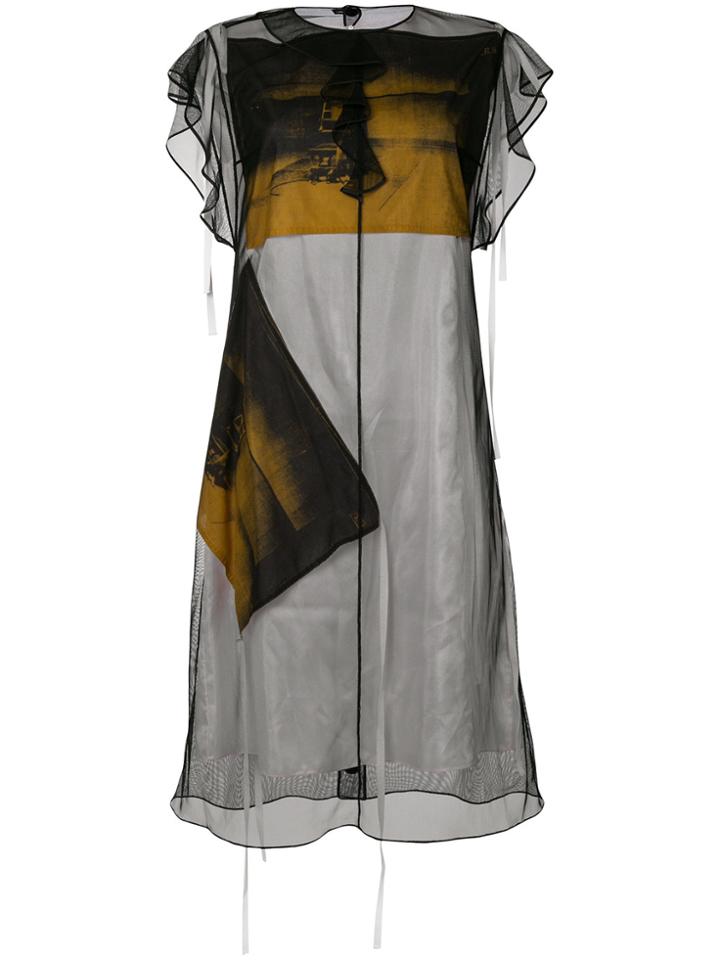 Calvin Klein 205w39nyc Little Electric Chair Sheer Dress - Black