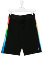 Marcelo Burlon County Of Milan Kids Teen Rainbow Gradient Shorts -